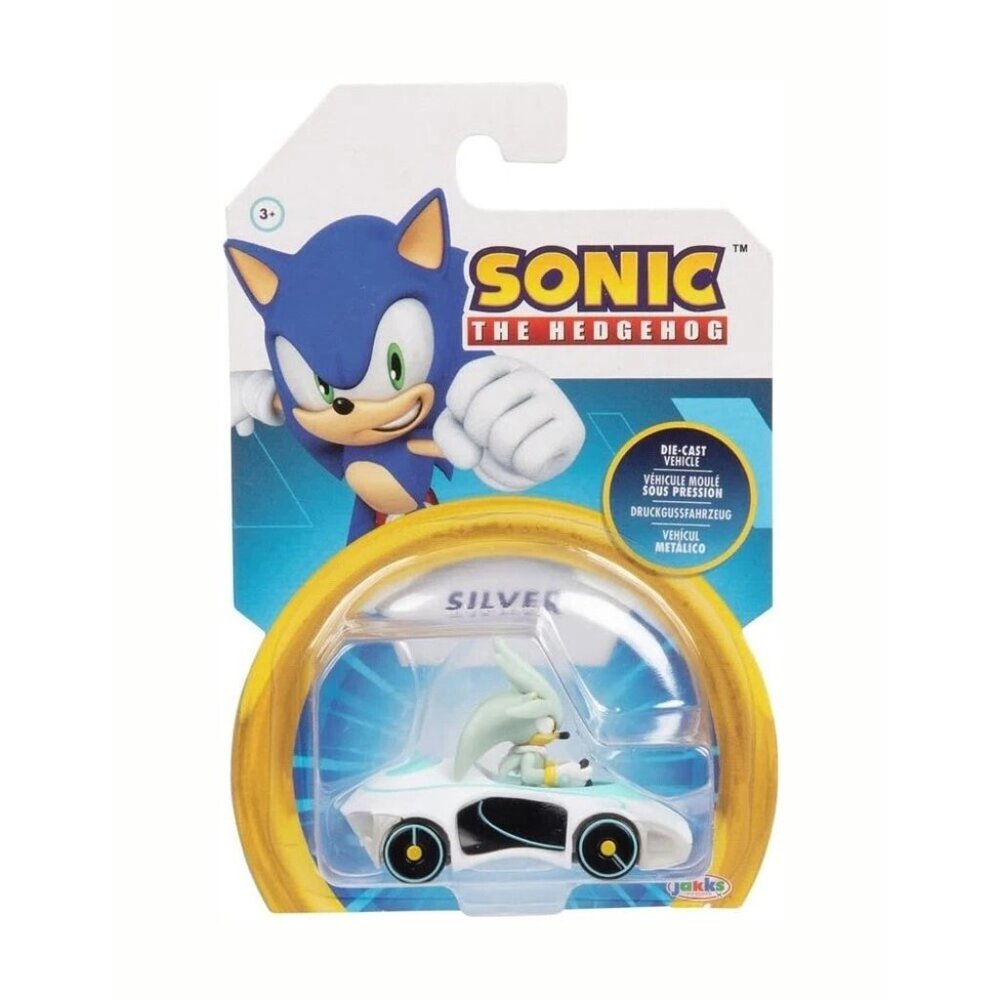 Sonic the Hedgehog Die-Cast Vehicle Wave 2 - Silver Hedgehog Lightron Car Figure - Picture 2 of 6